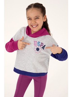 U.S. Polo Assn. Kız Çocuk Kapüşonlu Fuşya Sweatshirt 50317905-VR023