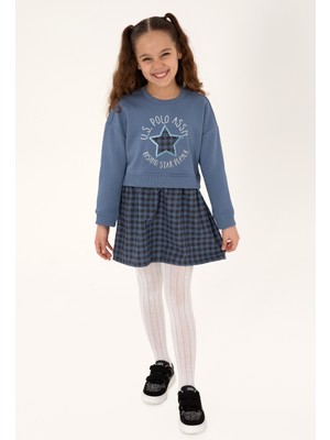 U.s. Polo Assn. Kız Çocuk Açık Lacivert Elbise (Örme) 50318089-VR059