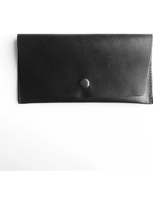 VİP GİFT Hesap Sümeni Adisyon Kabı Hakiki Deri Siyah 18 x 9 Cm.