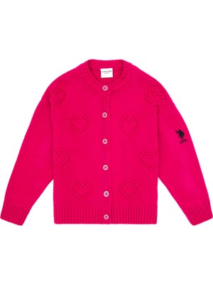 U.s. Polo Assn. Kız Çocuk Fuşya Hırka (Triko) 50316277-VR023