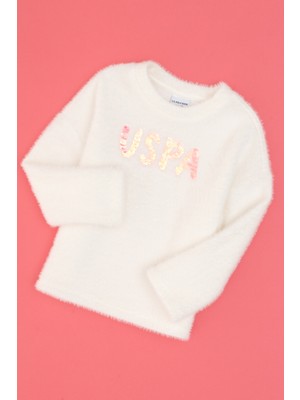 U.S. Polo Assn. Kız Çocuk Sweatshirt Düz Yaka Kolsuz 50317981-VR256 Günlük Kullanım İçin