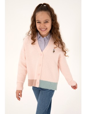 U.s. Polo Assn. Kız Çocuk Açık Pembe Hırka (Triko) 50316267-VR078