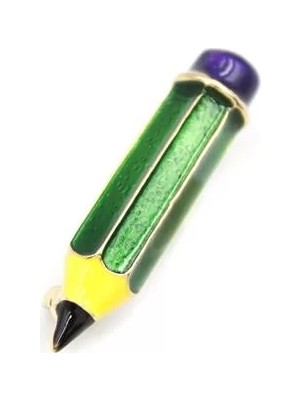 Die Grup Kurşun Kalem Broş - Yeşil