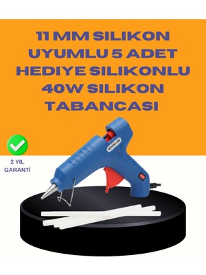 Nacario Mey Ithalat® 40W Sıcak Mum Silikon Tabancası 5 Silikon Hediyeli Hızlı Yapıştırma