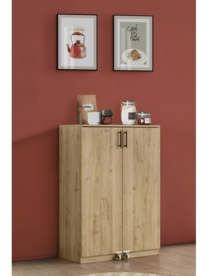 Hermobi Legna 2 Kapaklı Küçük Erzak/kiler Dolabı