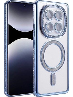 Nacario Mey Ithalat®   Redmi Note 14 Pro 5g Joke Simli Magneticsafe Kılıf - Mavi