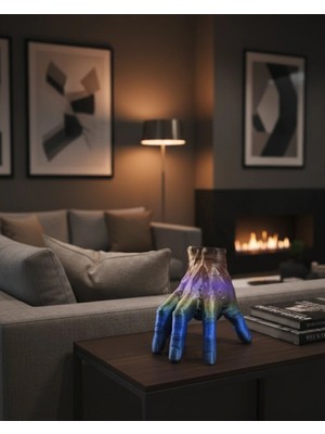 Nacario Mey Ithalat® 3D Rengarenk El Dekoratif Heykel 27X22 cm Büyük Boy Modern Tasarım