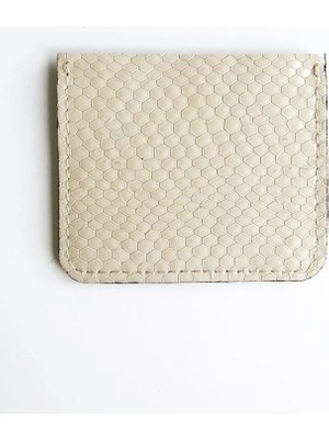 VİP GİFT Cüzdan Kartlık Hakiki Deri Krem Rengi