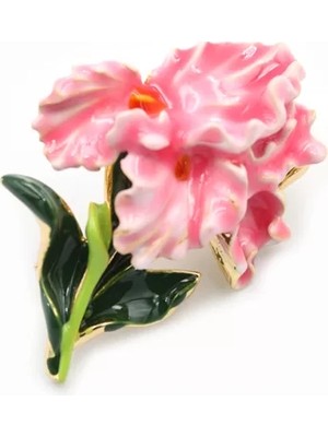 Die Grup Çiçek Broş - Pembe