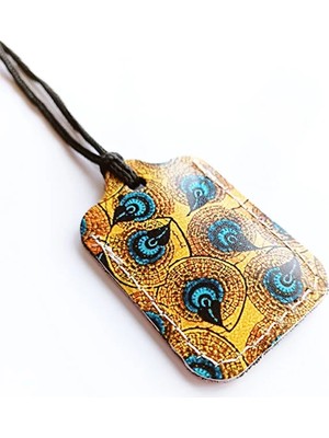 VİP GİFT Küçük Dörtgen Cevşen Dualı Kolye Muska Hakiki Deri El Yapımı