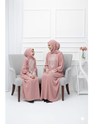 Defka Anne Kız Takım Şallı Namaz Elbisesi Takımı