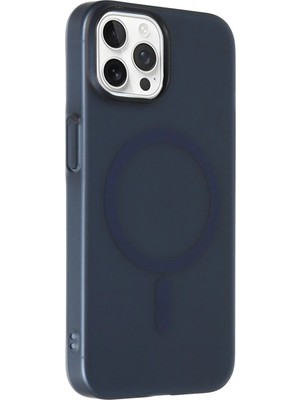 Nacario Mey Ithalat®   iPhone 15 Pro Max Tuna Pc Slim Magsafe Kapak - Lacivert