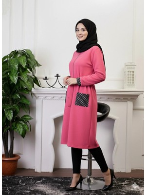 Defka Sonbahar/kışlık Fermuarlı Kadın Sabahlık/gecelik