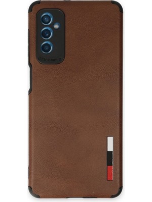 Nacario Mey Ithalat®  Samsung Galaxy M52 5g Kılıf Loop Deri Silikon - Kahverengi