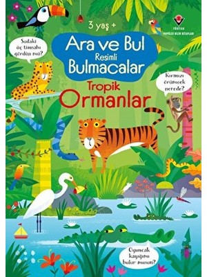 Lisinya Ara ve Bul Resimli Bulmacalar Tropik Ormanlar