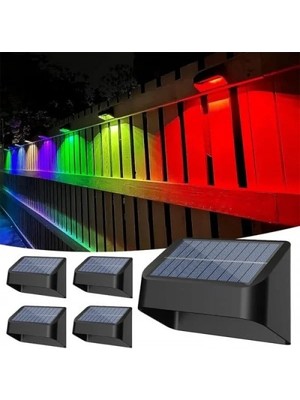 MarkEntegra Güneş Enerjili 8 Renk Geçişli Duvar Aydınlatma Seti (4 Adet)