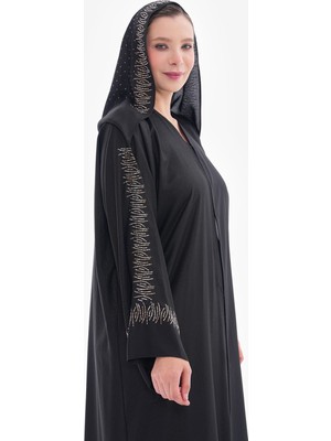 MYMİSİY Mymisiy Prpıltı Taşlı Abaya Ferace Standart 42-48