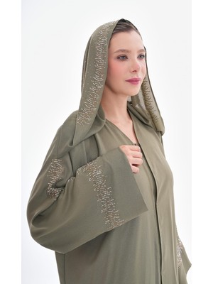 MYMİSİY Mymisiy Prpıltı Taşlı Abaya Ferace Standart 42-48