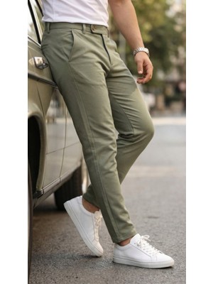 Erkek Slim Fit Dilli Kumaş Pantolon