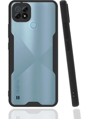 Nacario Mey Ithalat®  Realme C21 Kılıf Platin Silikon - Siyah