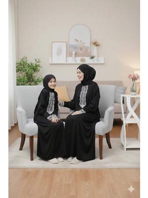 Defka Anne Kız Takım Şallı Namaz Elbisesi Takımı