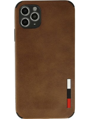 Nacario Mey Ithalat®   iPhone 11 Pro Max Kılıf Loop Deri Silikon - Kahverengi