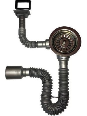 Nacario Mey Ithalat® Çöpmak Kapalı Taşmalı Körüklü Evye Sifonu 50 mm