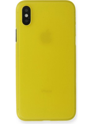 Nacario Mey Ithalat®   iPhone Xs Max Kılıf Pp Ultra Ince Kapak - Sarı