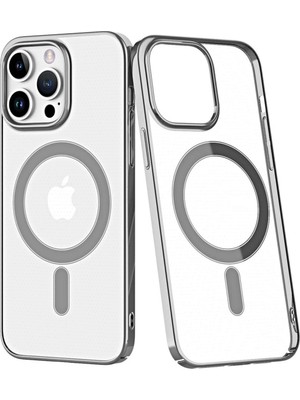 Nacario Mey Ithalat®   iPhone 14 Pro Max Kılıf Element Magneticsafe Sert Kapak - Gümüş