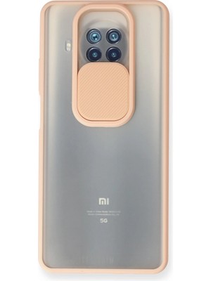 Nacario Mey Ithalat®   Mi 10T Lite Kılıf Palm Buzlu Kamera Sürgülü Silikon - Pembe