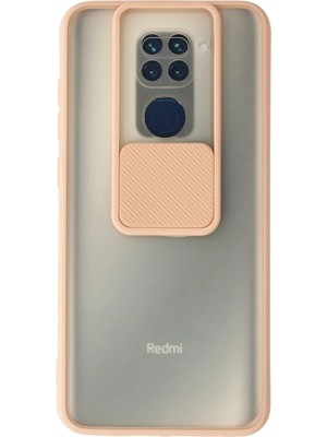 Nacario Mey Ithalat®   Redmi Note 9 Kılıf Palm Buzlu Kamera Sürgülü Silikon - Pembe