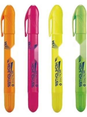 MarkEntegra Fosforlu Jel Kalem Seti, 4'lü Poşet - Canlı Renkler