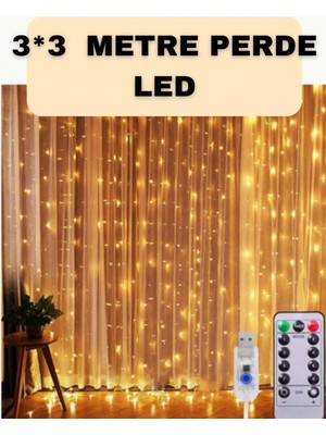 Pileli Store Iç ve Dış Mekan Perde LED – Bahçe Balkon ve Veranda Için