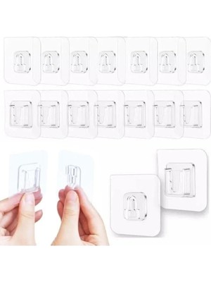 MarkEntegra 6 Çift Yapışkanlı Asma Aparatı Kanca Askı Seti - Su Geçirmez, Delmeden Montaj