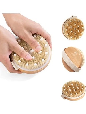 MarkEntegra Kuru ve Islak Vücut Fırçası - Yumuşak Lifli, Kaymaz Saplı