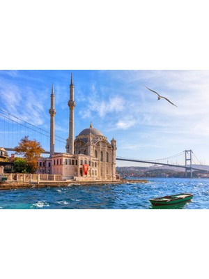 Aden Dijital Dekoratif Istanbul Ortaköy Manzara  Kanvas Tablo