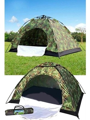 SHC4200 4 Kişilik Kamuflaj Desenli Kolay Kurulumlu Kamp Çadırı