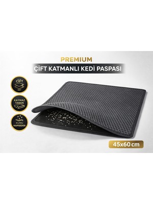 SHC4200 Elekli Tuvalet Önü Kum Tutucu Paspas 45 cm - 60 cm Gri