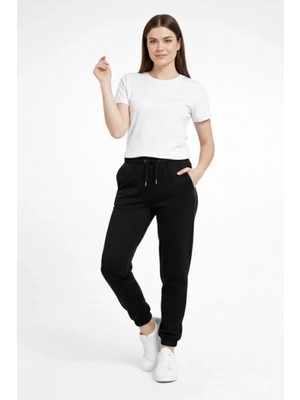 Pileli Store Pilelistore- Jogger Eşofman Altı Rahat Kalıp, Cepli, Lastikli Paça, Günlük Spor Pantolon - Siyah