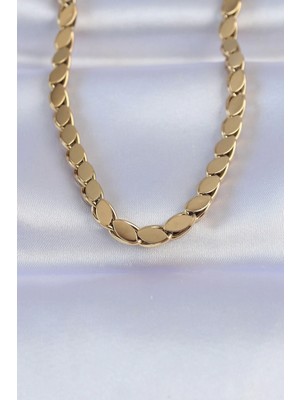 Pileli Store Pilelistore  316L Çelik Gold Renk Arpa Model Kolye