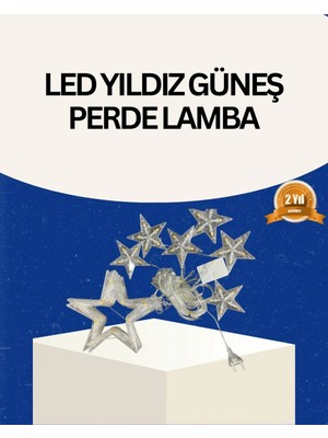 Pileli Store Iç Mekan Uyumlu Yıldız Peri LED Perde 3x3 Metre