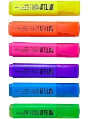 MarkEntegra 6'lı Fosforlu Kalem Seti - Renkli Çalışmalar Için