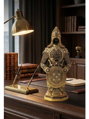 Pileli Store Zırhlı Cevşen Ayetli Asker Gold Biblo Sert Polyester Ince Detaylı Işçilik Taş Işlemeli 23 cm