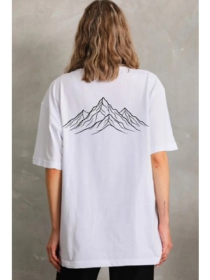 Pileli Store Kadın T-Shirt Nihilist Penguen Baskılı Bisiklet Yaka Kısa Kol Yazlık Tişört - Beyaz