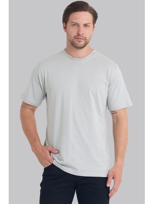 Mencod 4127 Erkek %100 Pamuk Basic Tişört Regular Fit Bisiklet Yaka Canlı Dokulu