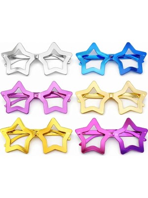 Pileli Store Pilelistore Yıldız Parti Gözlüğü 12'li Set – 6 Renk ( Camsız )