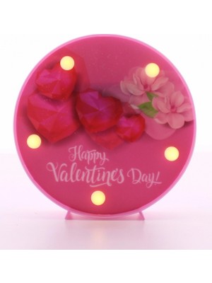 Pileli Store Dekoratif  3D LED Lamba Valentines Day LED Lamba