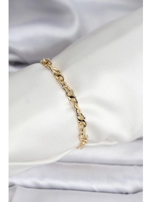 Pileli Store Pilelistore  14K Gold Renk Kaplama Zincir Model cm Kadın Bileklik