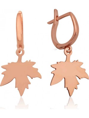 Pileli Store 925 Ayar Gümüş Yaprak Küpe EA1160191 (72)