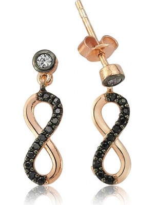 Pileli Store 925 Ayar Gümüş Sonsuzluk Çivili Küpe EA0710008 (72)